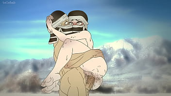 Kakushi gets cold on the mountain and warms up with some anime pornography act in anime pornography Devil Slayer