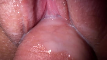 Strong and milky white pearly fuckfest with my super-hot stepsister, including a inner orgasm inside her labia