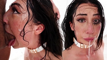 Extreme facial jizz flow abuse: Girlfriend transforms into super-naughty slut, Mili Dolla Juice style